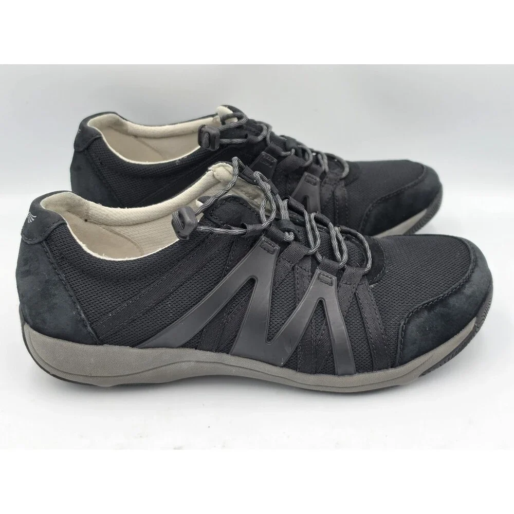 Dansko Henriette Comfort Sneakers Size 41 US Size 10-10.5 Black Suede & Mesh